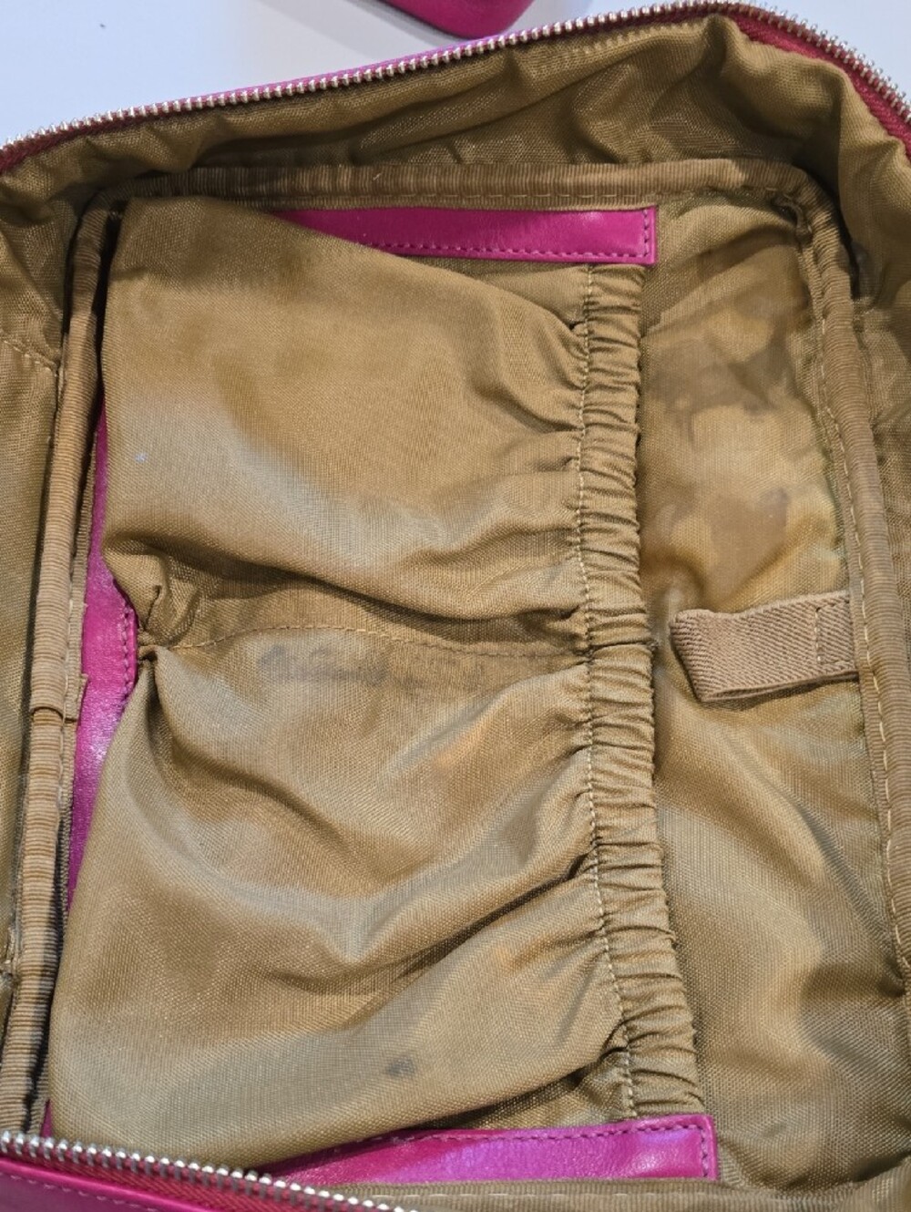 Coach Hot Pink Leather Tote Toiletries Cosmetic Y2K Rare Vintage Matching SET! - Picture 15 of 16